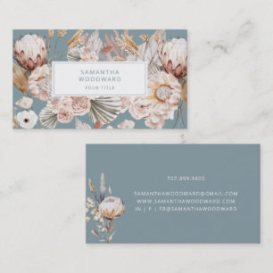 Boho Floral Cartão de visita