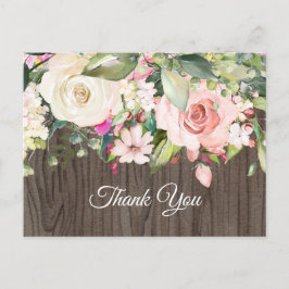 boho floral, cartões de agradecimentos de aniversá