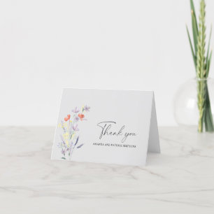 Boho Floral Cartões de agradecimentos De Casamento