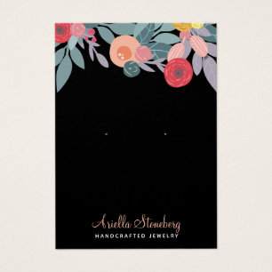 Boho Floral Colorida Olhando Preto