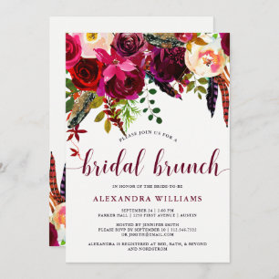 Boho Floral   Convite Bridal Brunch