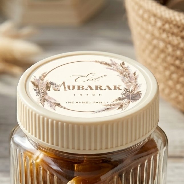 Boho Floral Eid Mubarak Adesivo (Criador carregado)
