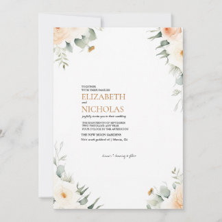 Boho Floral Greenery Convite Para Casamento Botâni