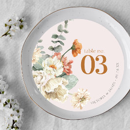 Boho Floral Greenery | Número da Mesa de Casamento