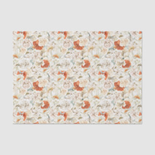 Boho Floral Greenery   Papel de Tecido Impresso Pe