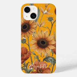 Boho Floral iPhone e iPad Case Terracotta