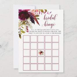 Boho Floral | Jogo de Bingo para Chá de Noiva
