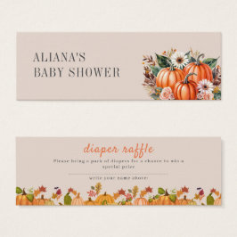 Boho Floral Pumpkin Fall Chá de fraldas Fralda Raf