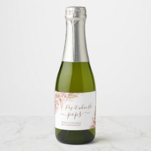 Boho Floral Rosa Pampas Grass Pop quando Pop