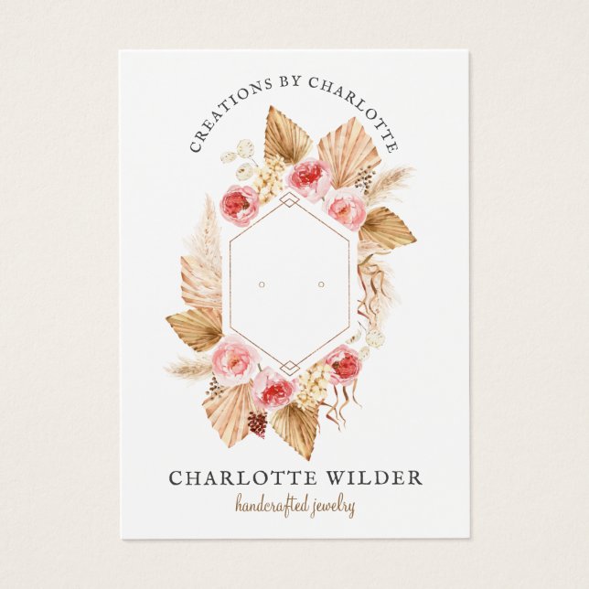 Boho Floral Stud Earring Jewelry (Frente)