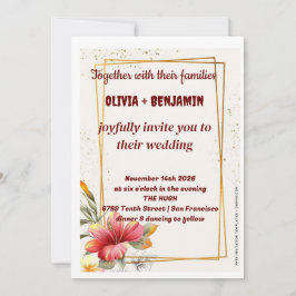 Boho Floral Wedding Convite | Russo Moderno