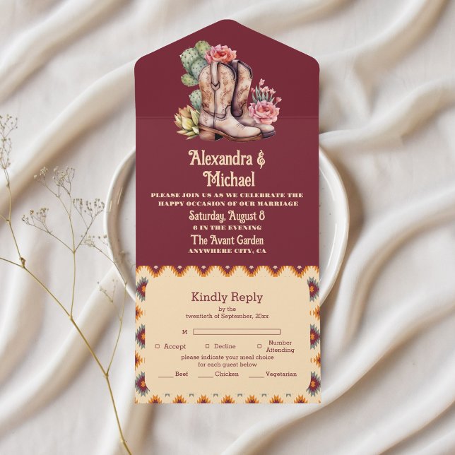 Boho Floral Western Wedding (Criador carregado)