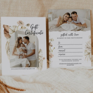 Boho Florals Arch Photo Cartão-presente para f