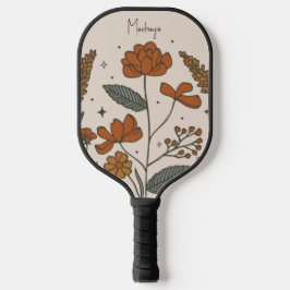 Boho Flowers Pickleball Personalizado Paddle
