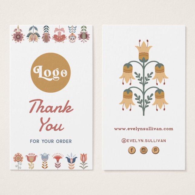 boho folheto flores folheto (Frente & Verso)