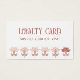 boho folk art flores qr código de fidelidade