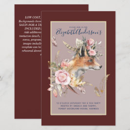 Boho FOX Chá de panela Woodland Feenas Floral