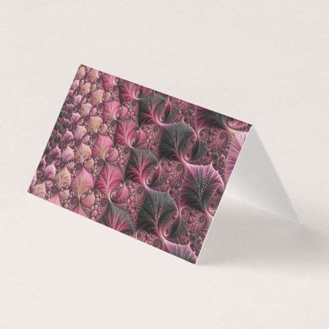 Boho Funky Ecletismo Rosa Preto Abstrato Fractal (Frente)