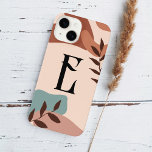Boho Green Terracotta Monograma<br><div class="desc">Terracotta abstrato boho forma com monograma vintage.</div>