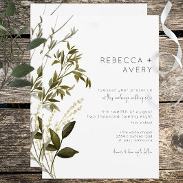 Boho Greenery Convite Floral Moderno