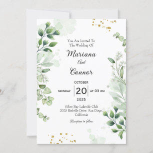 Boho Greenery Dreamcatcher Casamento Convite