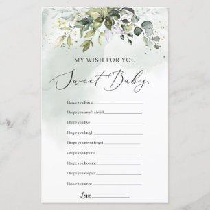 Boho greenery foliage meu desejo para você chá de