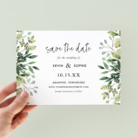 Boho Greenery Magnético Salve a Data