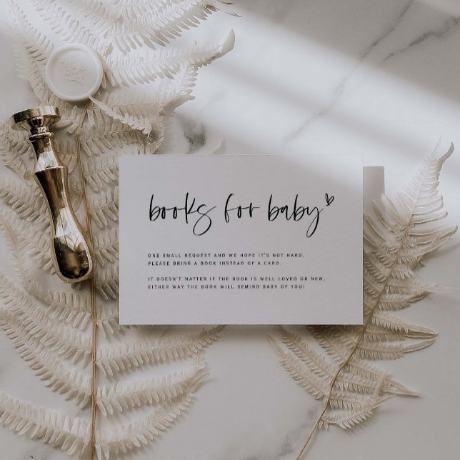 Boho Heart Books Para Cartão De Solicitação De Chá (Criador carregado)