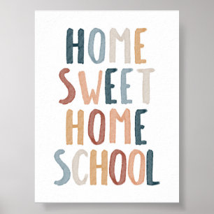Boho home doce poster da escola