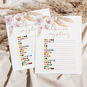 Boho infantis livros emoji jogo de piquetes