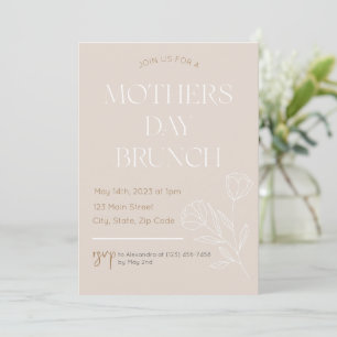 Boho inspirou convite para Dia de as mães Brunch