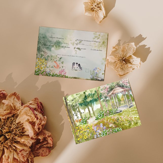 Boho Jardim Flor Silvestre | Casamento RSVP (Criador carregado)