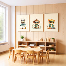 Boho Jungle Safari Art | Conjunto de 3 Impressões