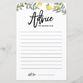 Boho Lemon Advice para o Cartão de Chá de panela
