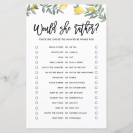 Boho Lemon Faria O Jogo De Chá de fraldas Da Mãe