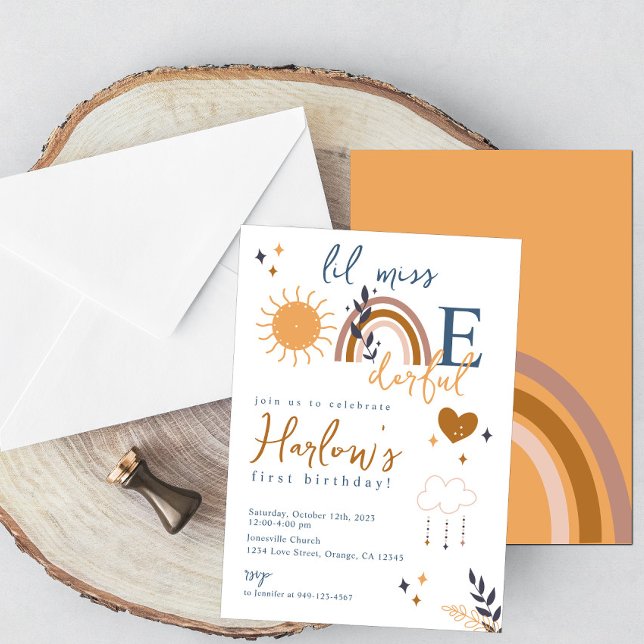 Boho Lil Miss Um Maravilhoso Convite De Aniversári (Criador carregado)