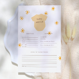 Boho Little Sunshine Baby Predição & Advice Game