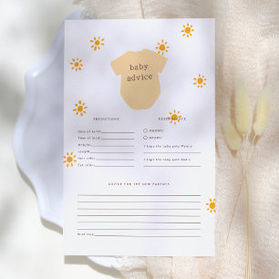 Boho Little Sunshine Baby Predição & Advice Game
