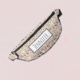 Boho Llama sobre um nome de padrão floral