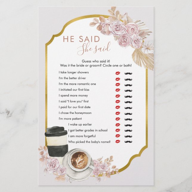 Boho Love está criando Chá de panela que ele disse (Frente)