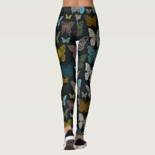 Boho Mandala Borboletas Leggings