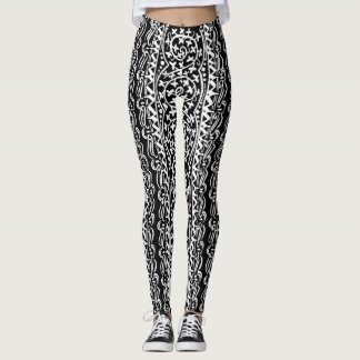 Boho Mandala Flor e Leggings Foliares