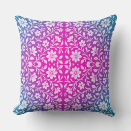 Boho Mandala Rosa e Roxo Almofada de lançamento