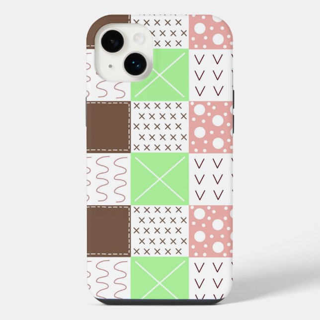 Boho Marrom, Borgonha, Verde e Mauve Caprichoso Sp (Verso)
