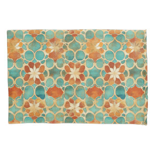 Boho Marroquino Turquesa e Floral Terracota
