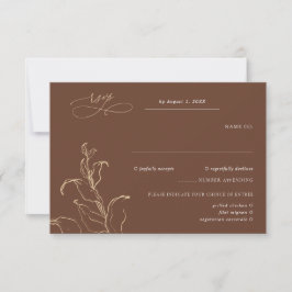 Boho Minimalist Botanicals Terracotta Weding RSVP