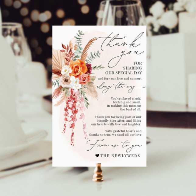 Boho Minimalista Cartões de agradecimentos Napkin (Criador carregado)