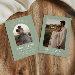 Boho minimalista moderno Salve os Cartões com foto