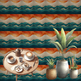 Boho Minimalista Sky Mounts Terrain Abstrato Art