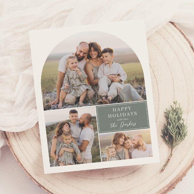 Boho Modern 4 Fotocolagem Arch Orçamento de Natal (Criador carregado)